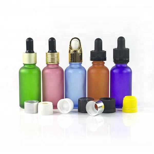 lavender essential oil 30ml frosted purple Glass dropper Bottle for serum