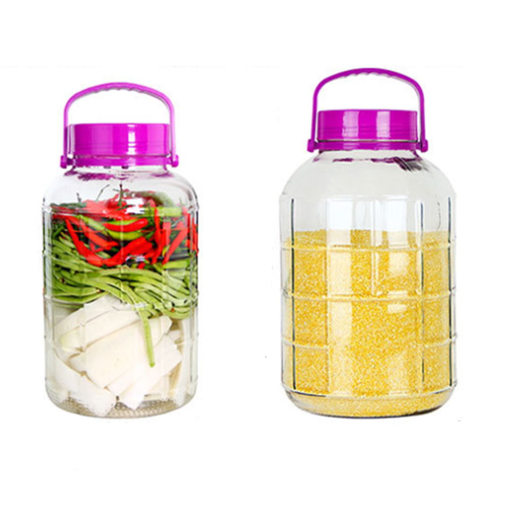 lead-free glass plum wine bottle 5 liters l square glass rice jar 5 kg pickle storage tank wine jar