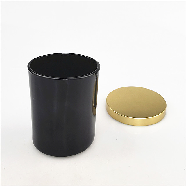 light black glass candle holders for candle making for wedding