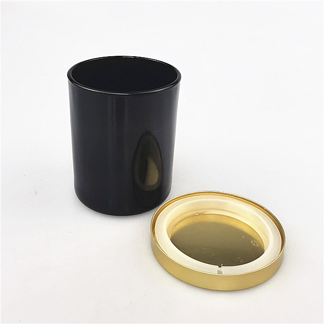 light black glass candle holders for candle making for wedding