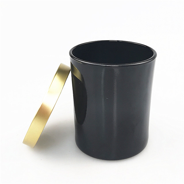 light black glass candle holders for candle making for wedding