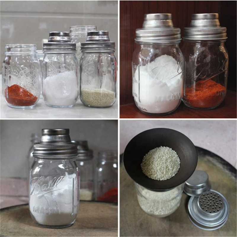 linlang shanghai high quality mason jar with dressing shaker lid