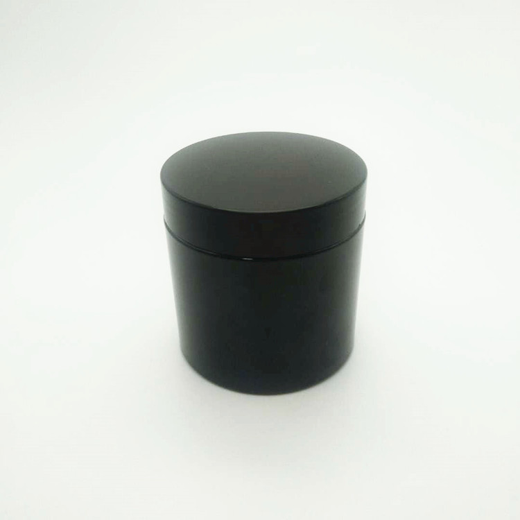 lip scrub use container black cosmetic pet plastic jar with lid 100g