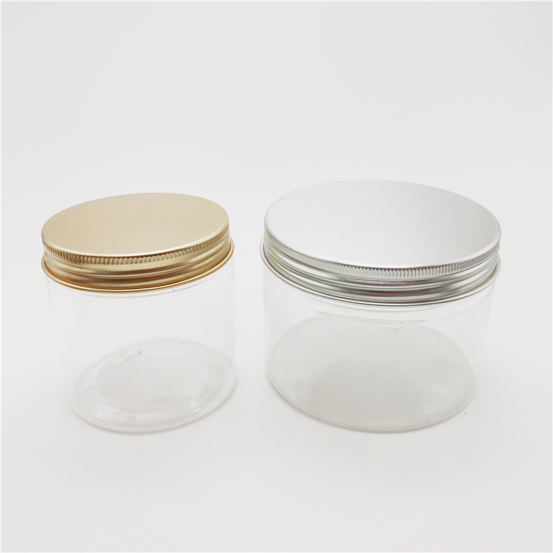 lip scrub use container black cosmetic pet plastic jar with lid 100g