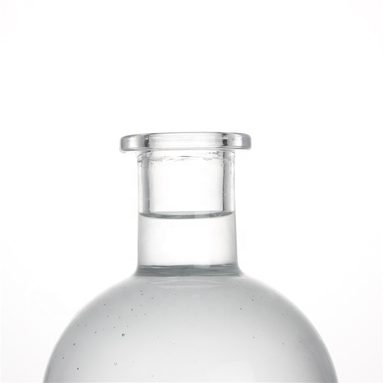 logo custom 700ml 750ml 75cl high flint glass whisky rum brandy liquor glass bottle cork screw snap on top