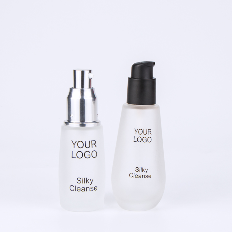 logo customized cosmetic foundation serum bb cream glass spray bottle 20ml 25ml 30ml 40ml with silk screen printing