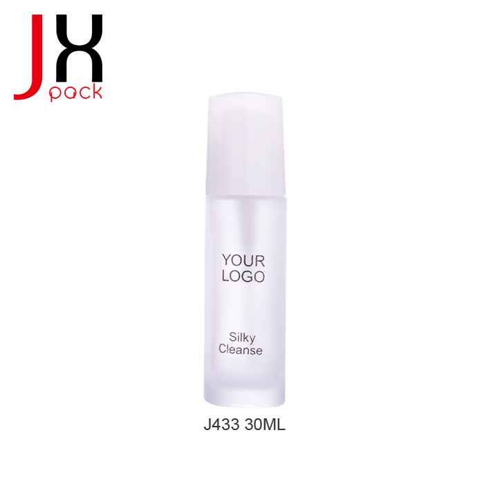logo customized cosmetic foundation serum bb cream glass spray bottle 20ml 25ml 30ml 40ml with silk screen printing