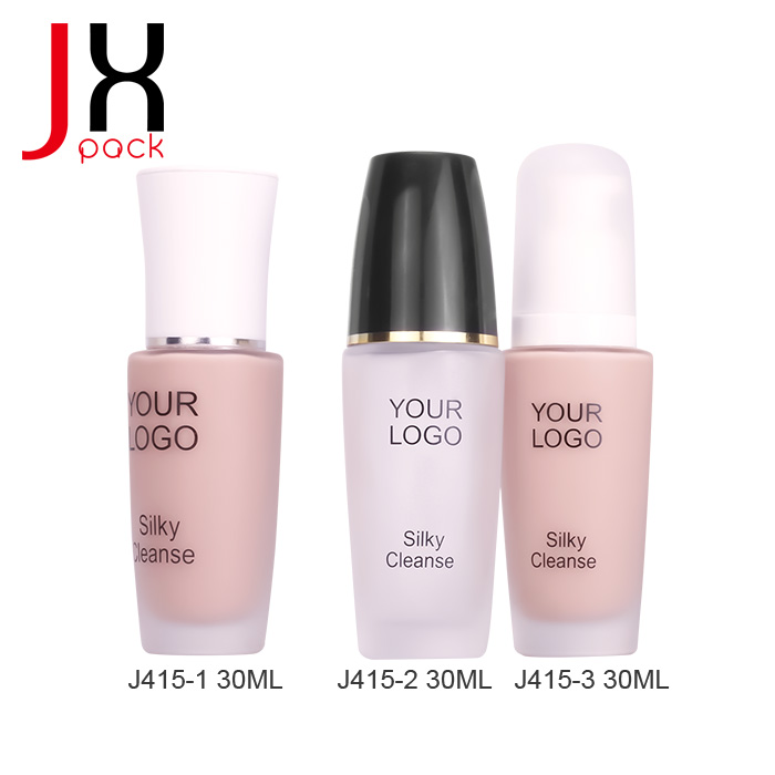 logo customized cosmetic foundation serum bb cream glass spray bottle 20ml 25ml 30ml 40ml with silk screen printing