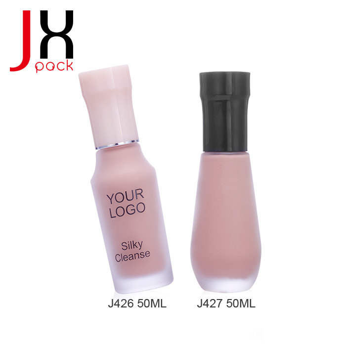 logo customized cosmetic foundation serum bb cream glass spray bottle 20ml 25ml 30ml 40ml with silk screen printing