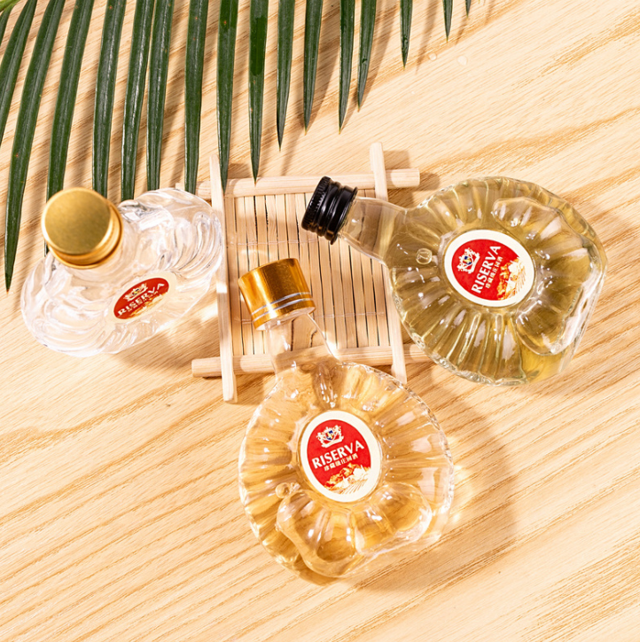 logo design cold pressed beverage juice container oil sauce glass bottle wine beer small trial test items mini airtight sealing