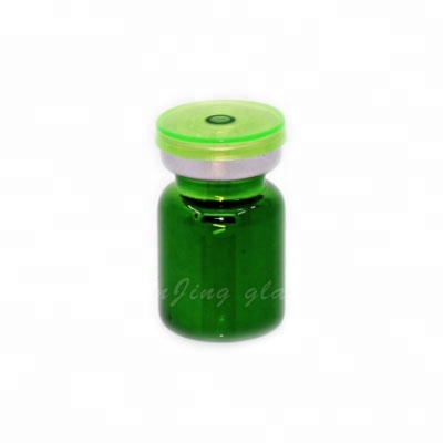 logo printed spray bottles Color electroplate 5ML glass penicillin bottle for steroids with aluminum cap oral liquid vial