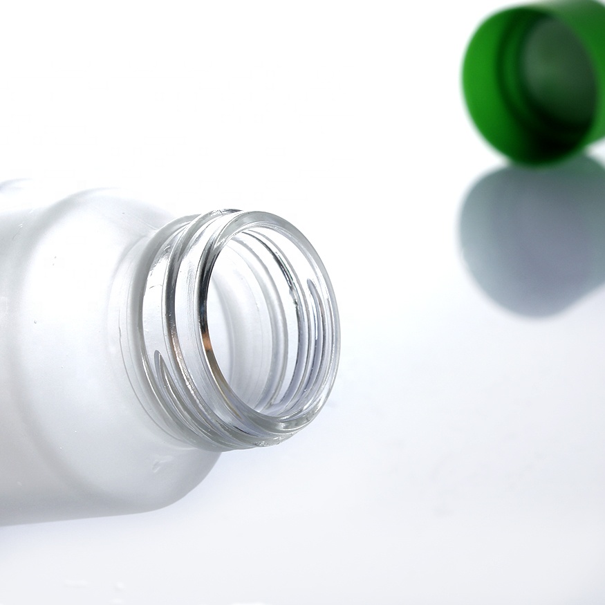 logo promotional personal flint clear frosted printing stocked milk empty 750ml 375ml 500ml voss glass water bottle