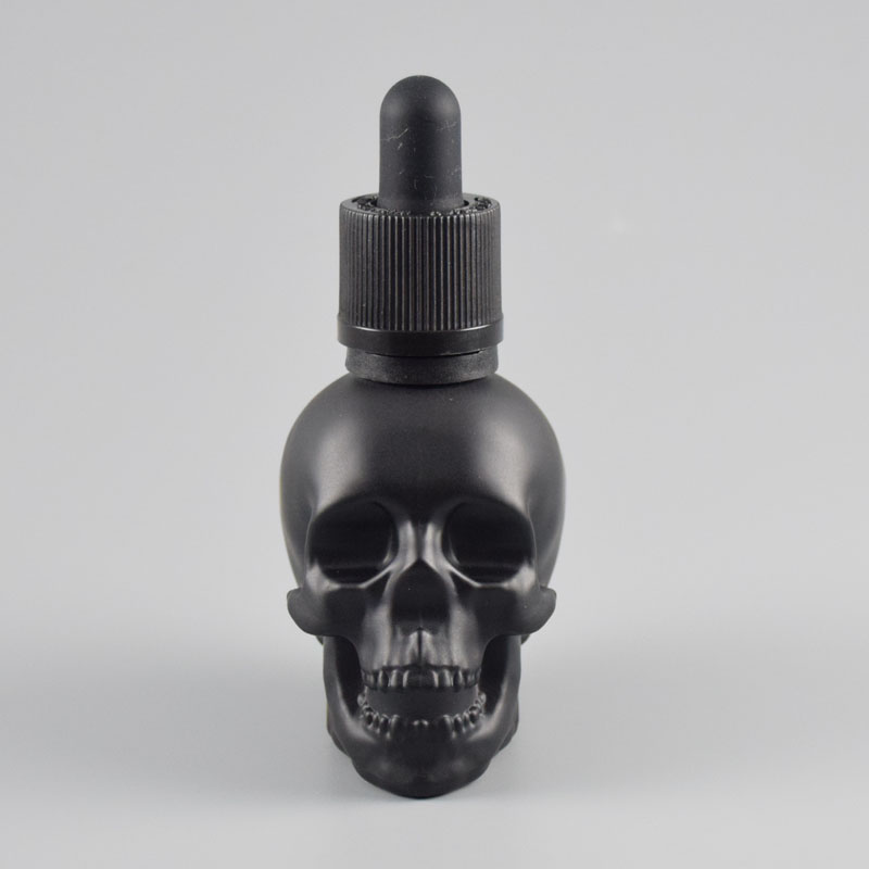 long pipette matte black skull bottles 50ml 30ml glass dropper bottles australia