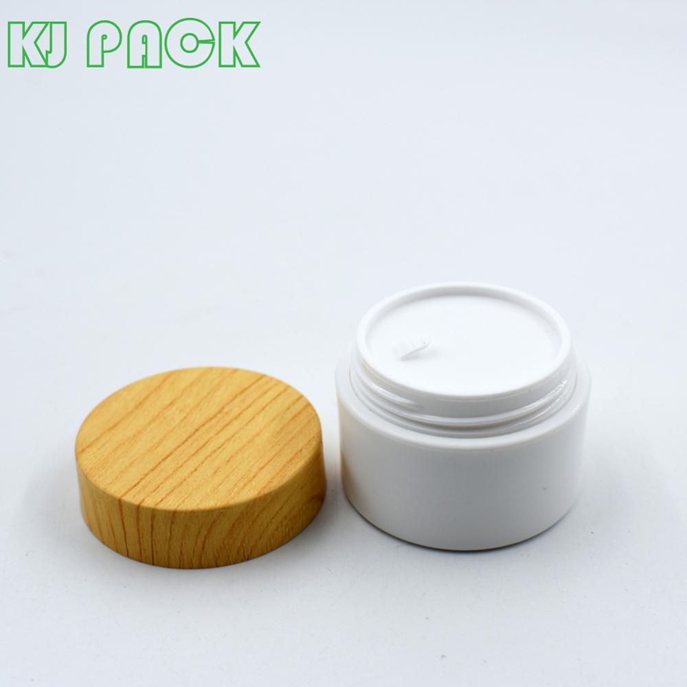 lotion plastic jars with wood spoon 20g 30g 50g 100g 150g