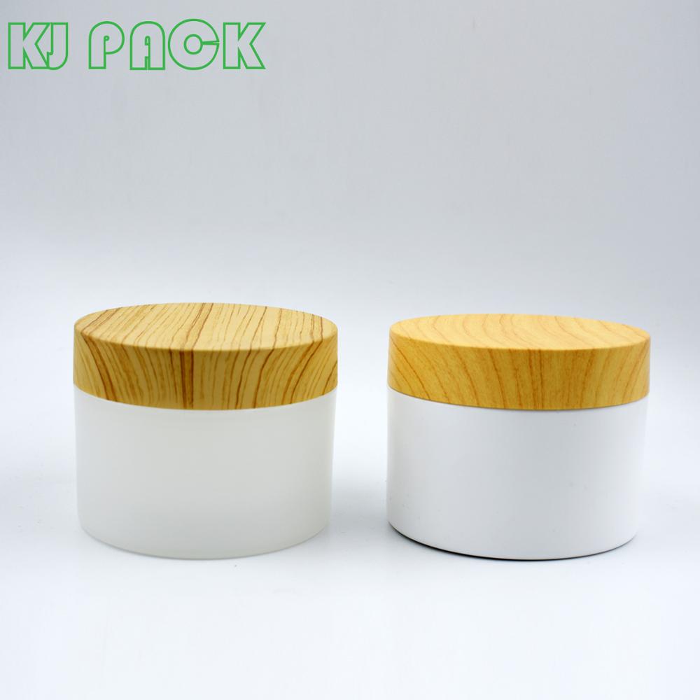 lotion plastic jars with wood spoon 20g 30g 50g 100g 150g