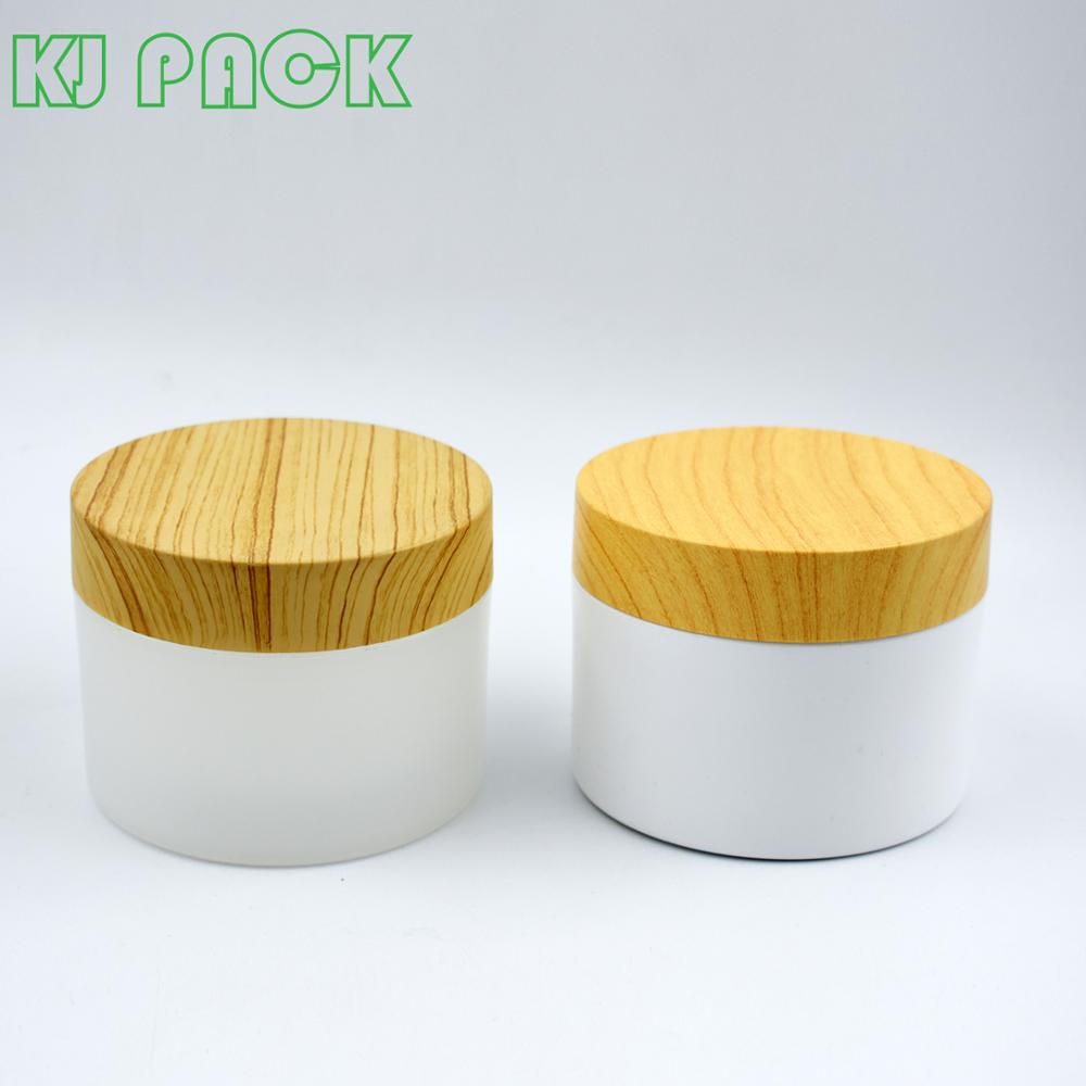 lotion plastic jars with wood spoon 20g 30g 50g 100g 150g