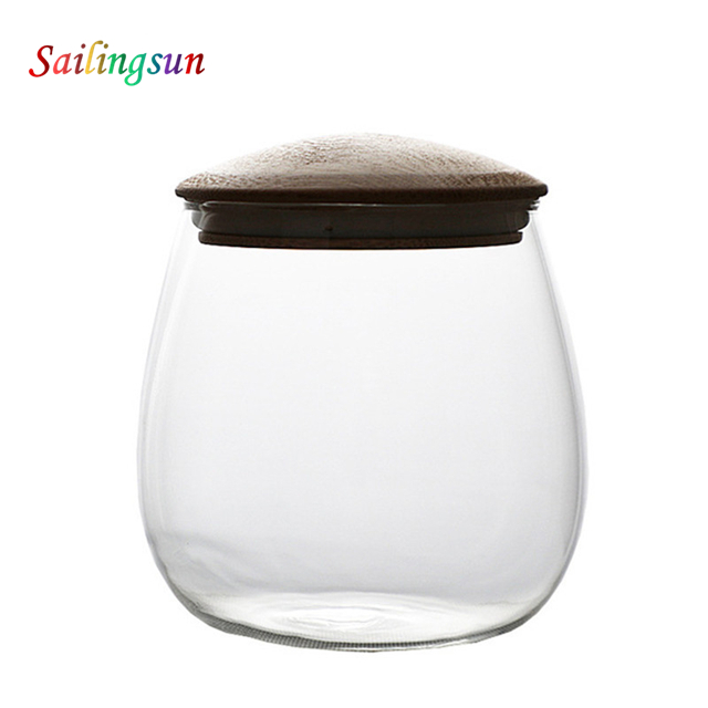 lovely round various capacity design fancy hand craft pyrex glass food container