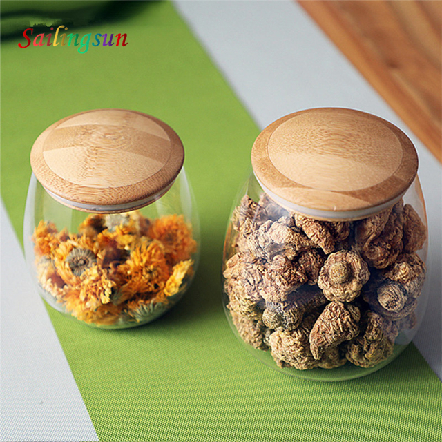 lovely round various capacity design fancy hand craft pyrex glass food container