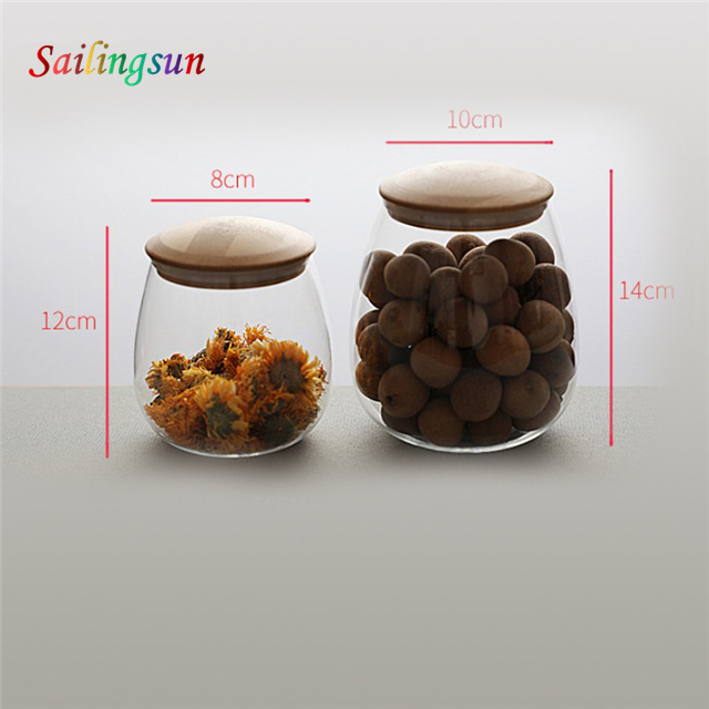 lovely round various capacity design fancy hand craft pyrex glass food container