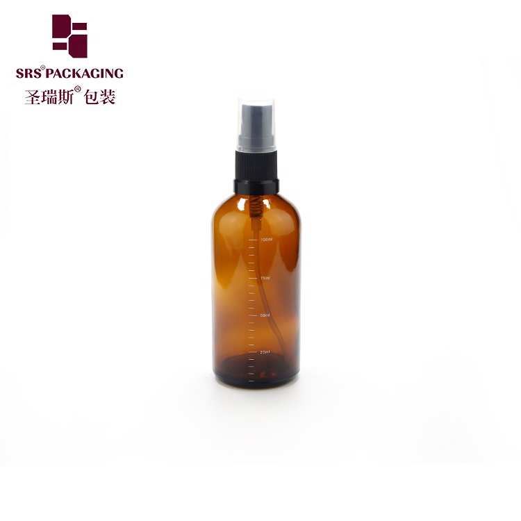 low MOQ 22PCS amber green blue clear 10ml essential oil bottle glass with spray pump fine mist
