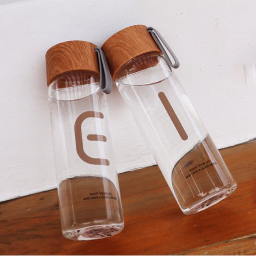 low MOQ Customized High quality glass water bottle
