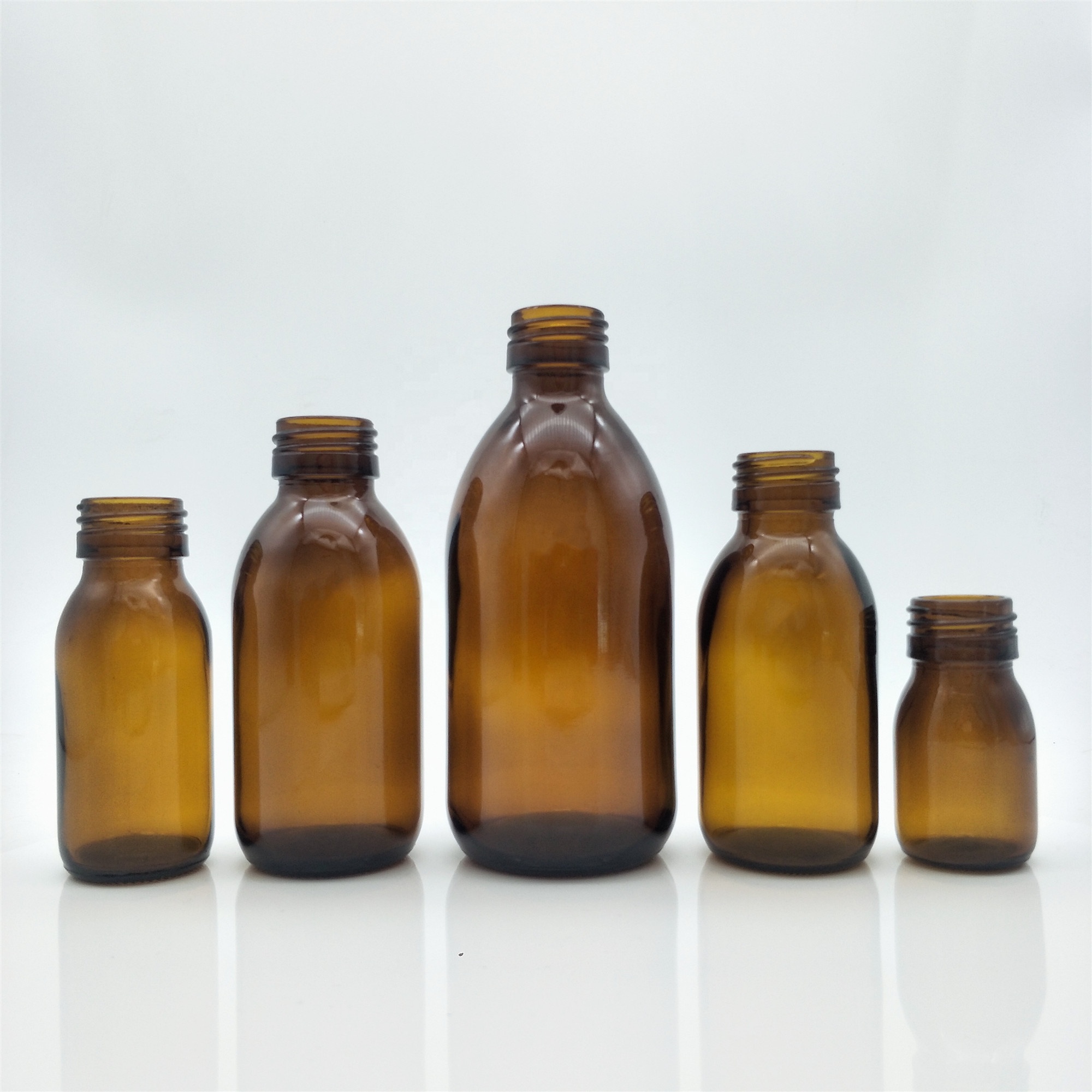 low price 100ml amber glass bottle for syrup