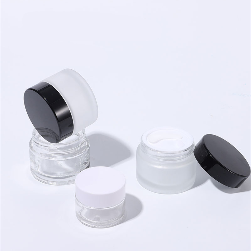 low profile cosmetic glass jar 8 oz green frosted glass cosmetic jars glass jar with white lid cosmetic in bulk