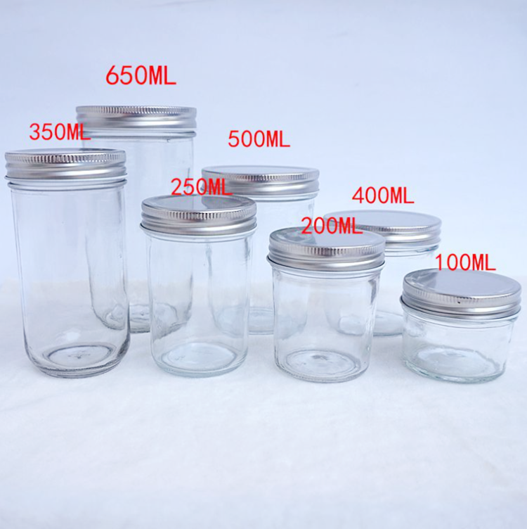 lower Price Caviar Glass Jam Jar/Glass Bottle With Screw Cap Wholesale 100ml 200ml 220ml 300ml 400ml 480ml