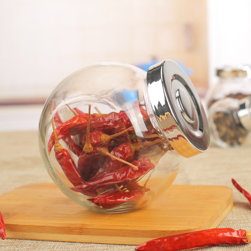lower price unique shape sealed glass candy jar with acrylic cap 50ml 200ml