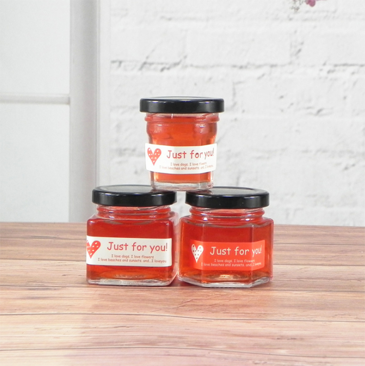 lower price wholesale various size mini round/square /hexagon shape jam jelly glass jar with metal lid