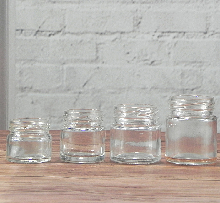 lower price wholesale various size mini round/square /hexagon shape jam jelly glass jar with metal lid