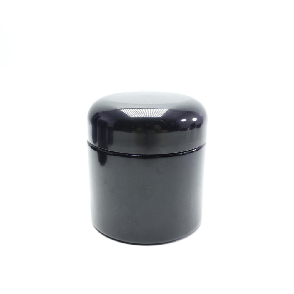 luxury 100g uv black cosmetic dark high quality violet glass cream jar with carve lid for face cream skin care DVB-17B