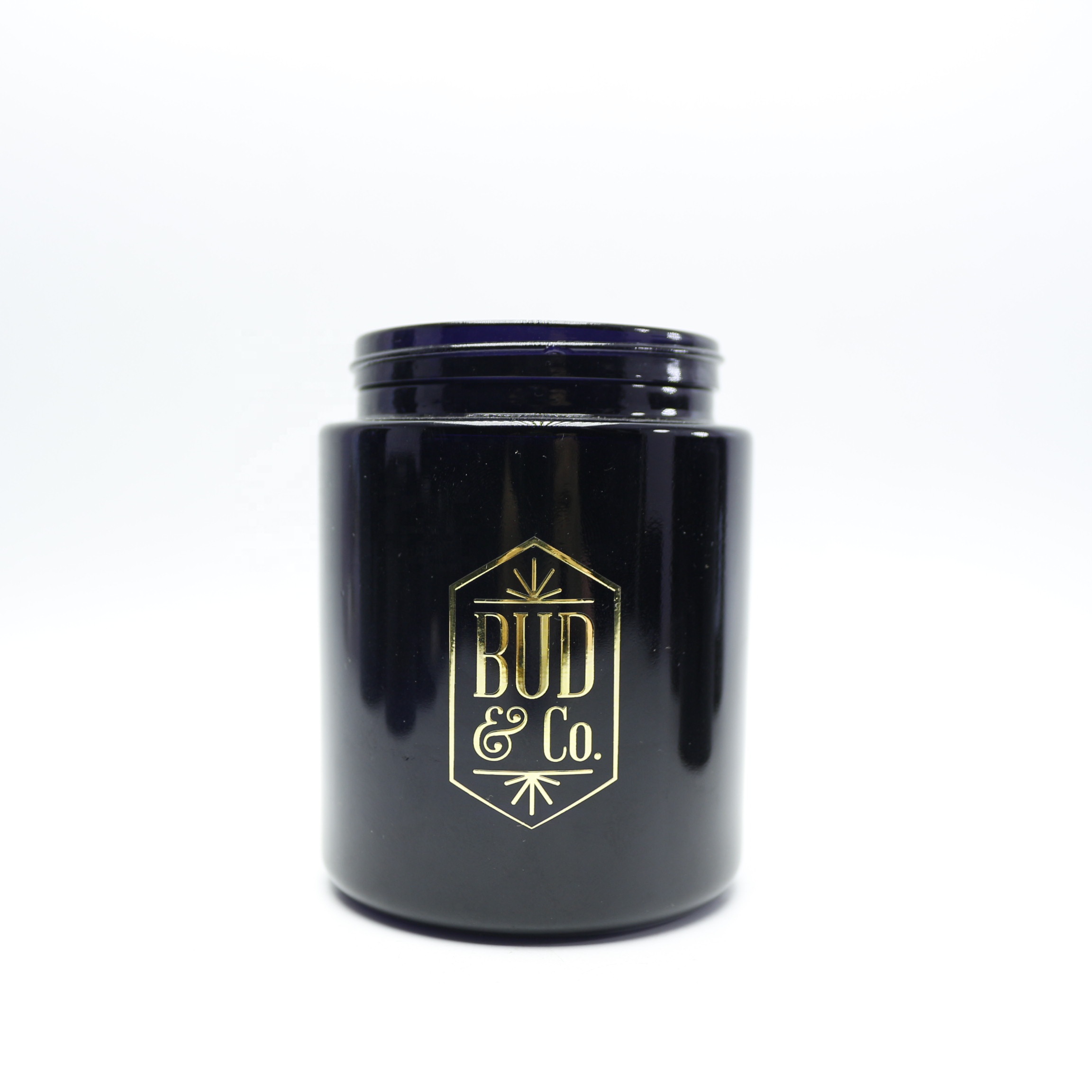luxury 100g uv black cosmetic dark high quality violet glass cream jar with carve lid for face cream skin care DVB-17B