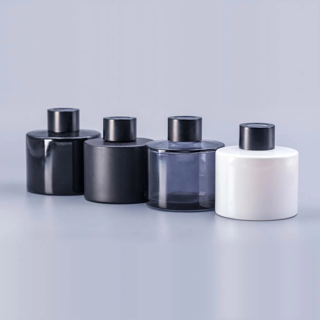 luxury 100mL manufacturer Home office fragrance round empty brown perfume reed aroma diffuserround glass perfume bottle