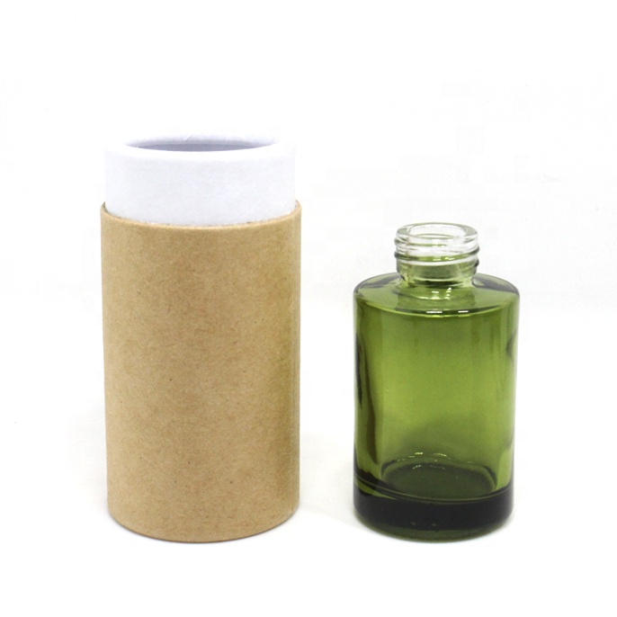luxury 15ml 30ml 50ml flat round clear green pink froest glass face and hair serum dropper essential oil bottle