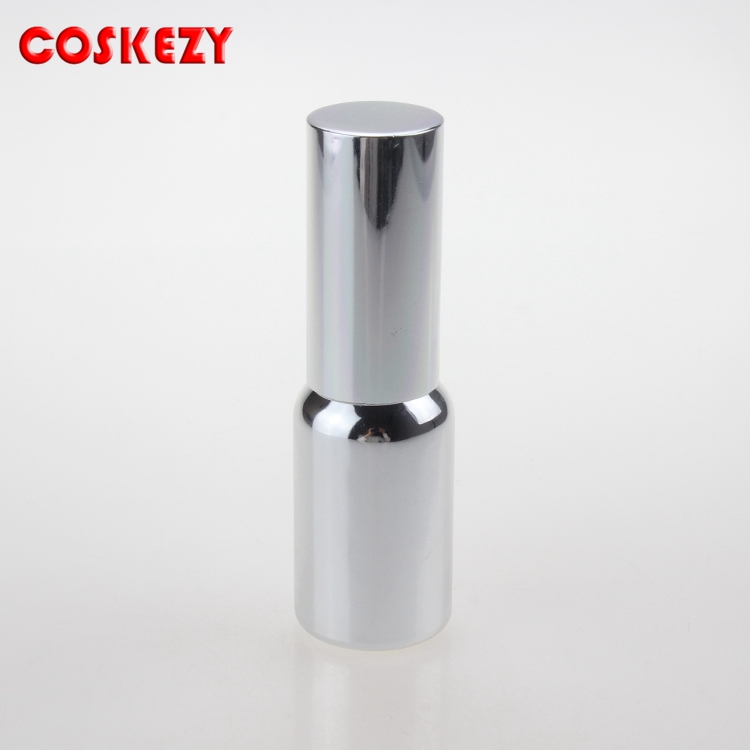 luxury 15ml empty silver/gold glass serum bottle with pump
