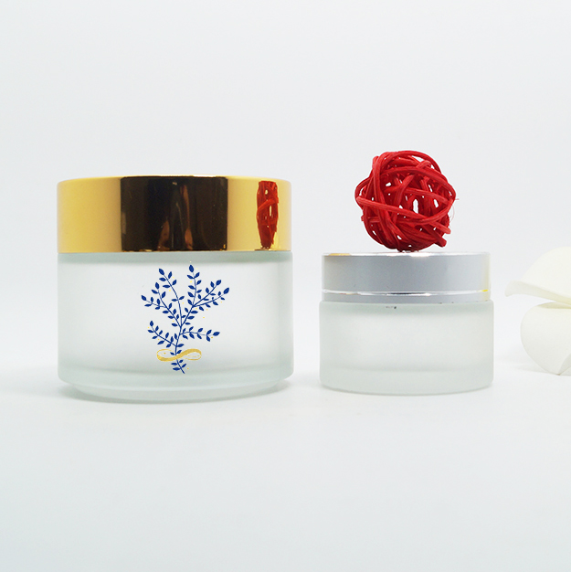luxury 1oz 2oz matte pink glass jar cosmetic 5g 10g 20g 30g 50g 100g 200g pink frosted glass cream jar with embossed lid