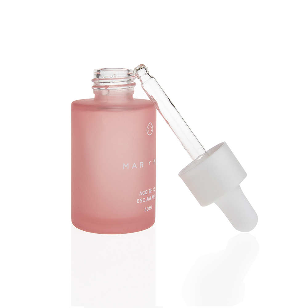 luxury 1oz glass serum dropper bottle 30ml 40ml 50ml 60ml 80ml 100ml 120ml herbal extracts pink frosted glass dropper bottle