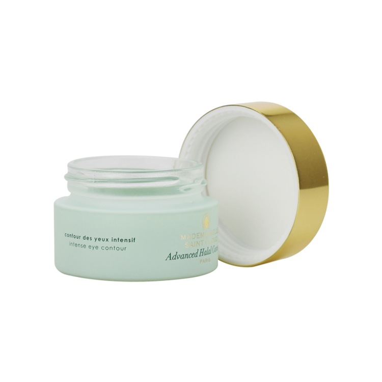 luxury 20ml glass jars 5g 10g 20g 30g 50g 100g 200g gold lid matte green wide mouth glass cream jar