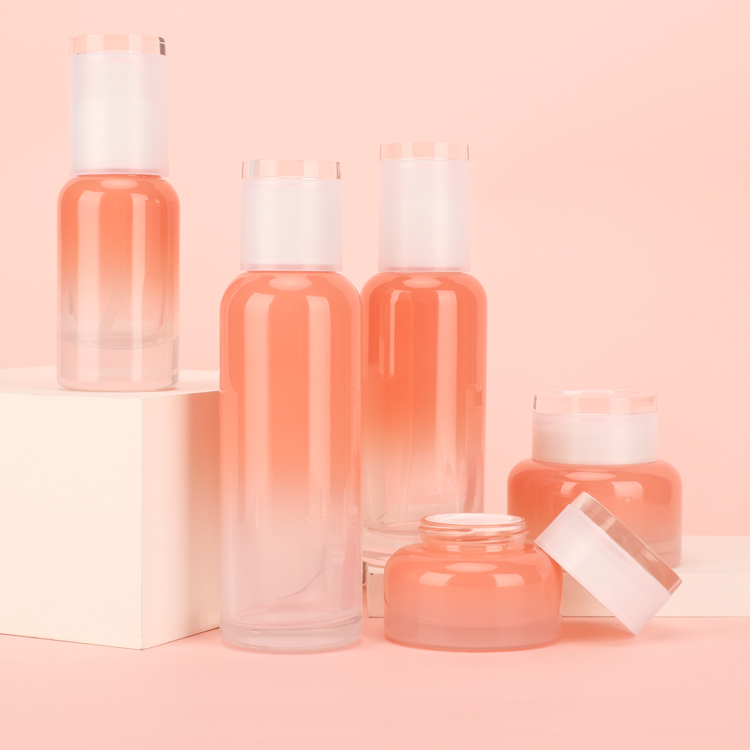 luxury 30g 50g 40ml 100ml120ml cosmetic packages glass skincare containers radian bottle and jar