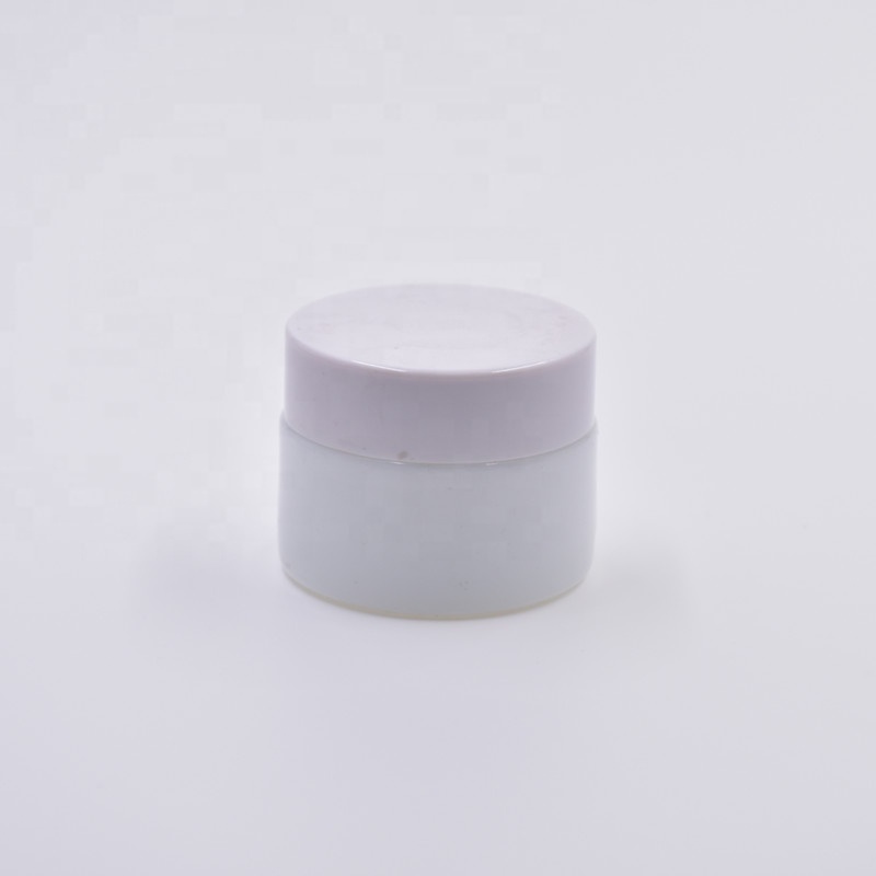 luxury 30ml 30g white screw cap cosmetic containers for skin care sample testing glass bottle empty makeup cream jars with lids