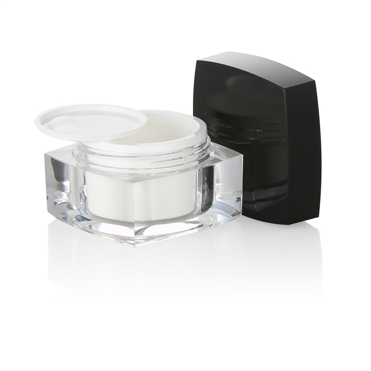 luxury 30ml 50ml 10g 15g 30g 50g empty square acrylic bottles and jar cosmetic packaging set