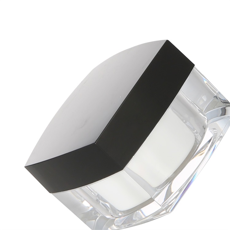 luxury 30ml 50ml 10g 15g 30g 50g empty square acrylic bottles and jar cosmetic packaging set