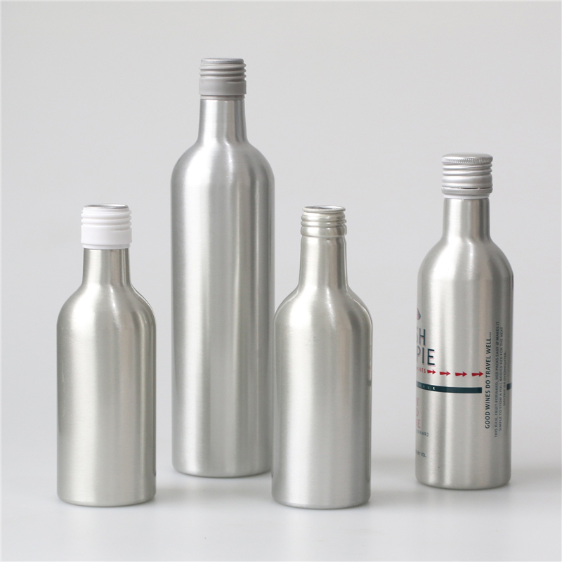 luxury 350ml 750ml 1000ml new aluminum wine bottle with tamper proof cap