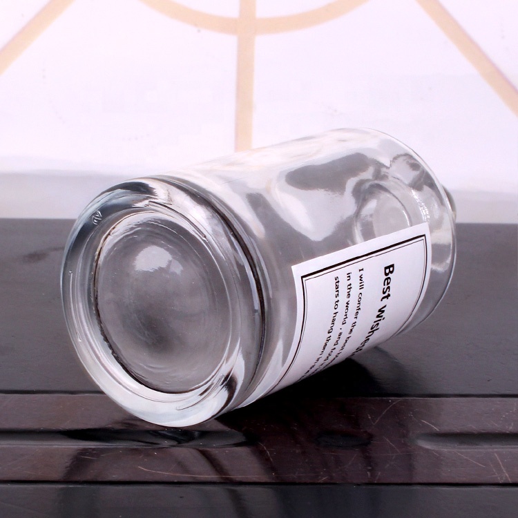 luxury 500ml empty clear glass diffuser bottle round glass aroma bottle with glass stopper