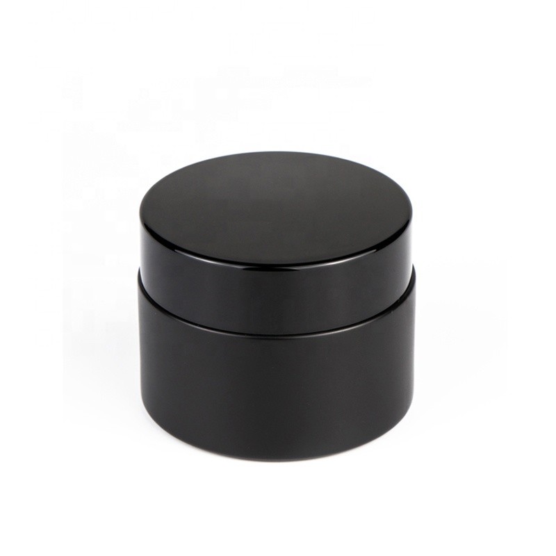 luxury 50g amber clear green glass jar for cosmetic skin care cream
