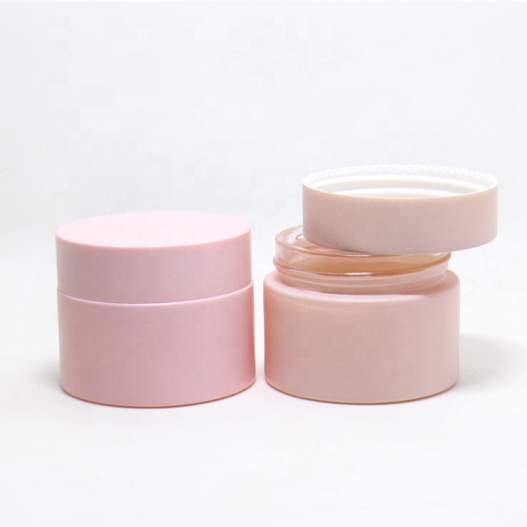 luxury 50ml eye cream glass jar 5g 10g 20g 30g 50g 100g 200g custom matte colored silk screen printing