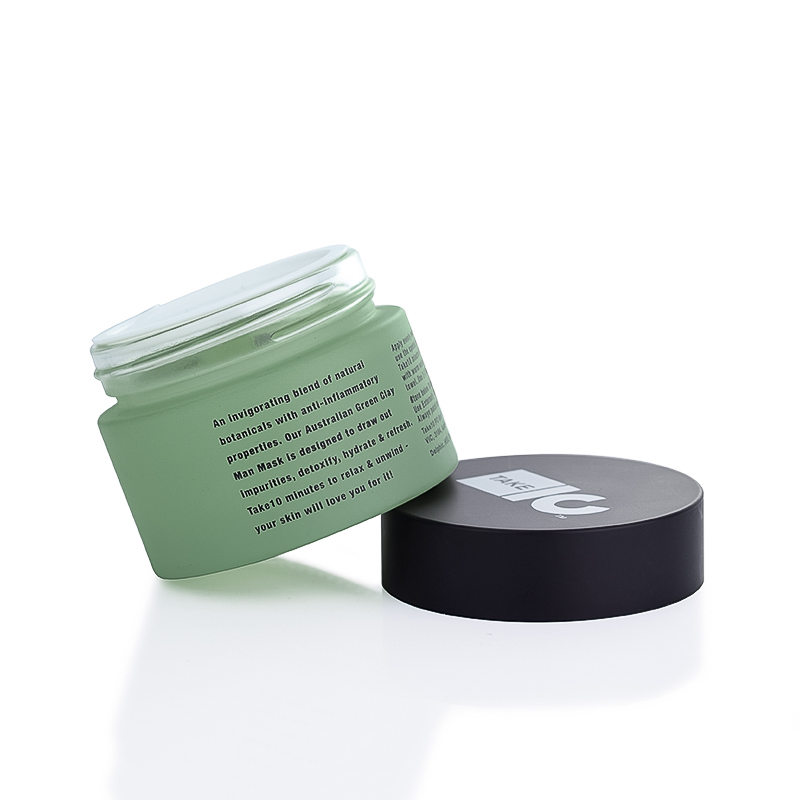 luxury 50ml eye cream glass jar 5g 10g 20g 30g 50g 100g 200g custom matte green colored silk screen printing glass jar