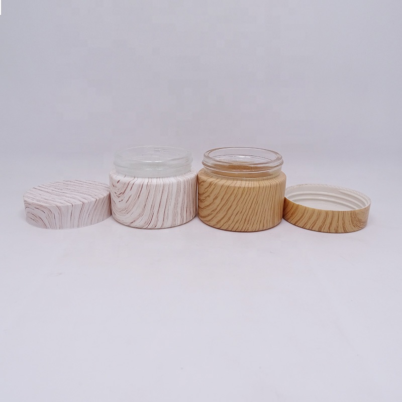 luxury 5g 10g 15g 20g 30g 50g 100g empty cosmetic water transfer cream glass jar container makeup with lid