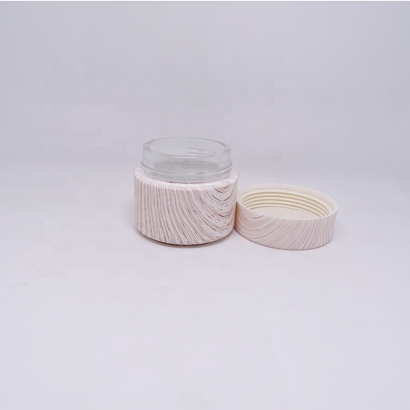 luxury 5g 10g 15g 20g 30g 50g 100g empty cosmetic water transfer cream glass jar container makeup with lid